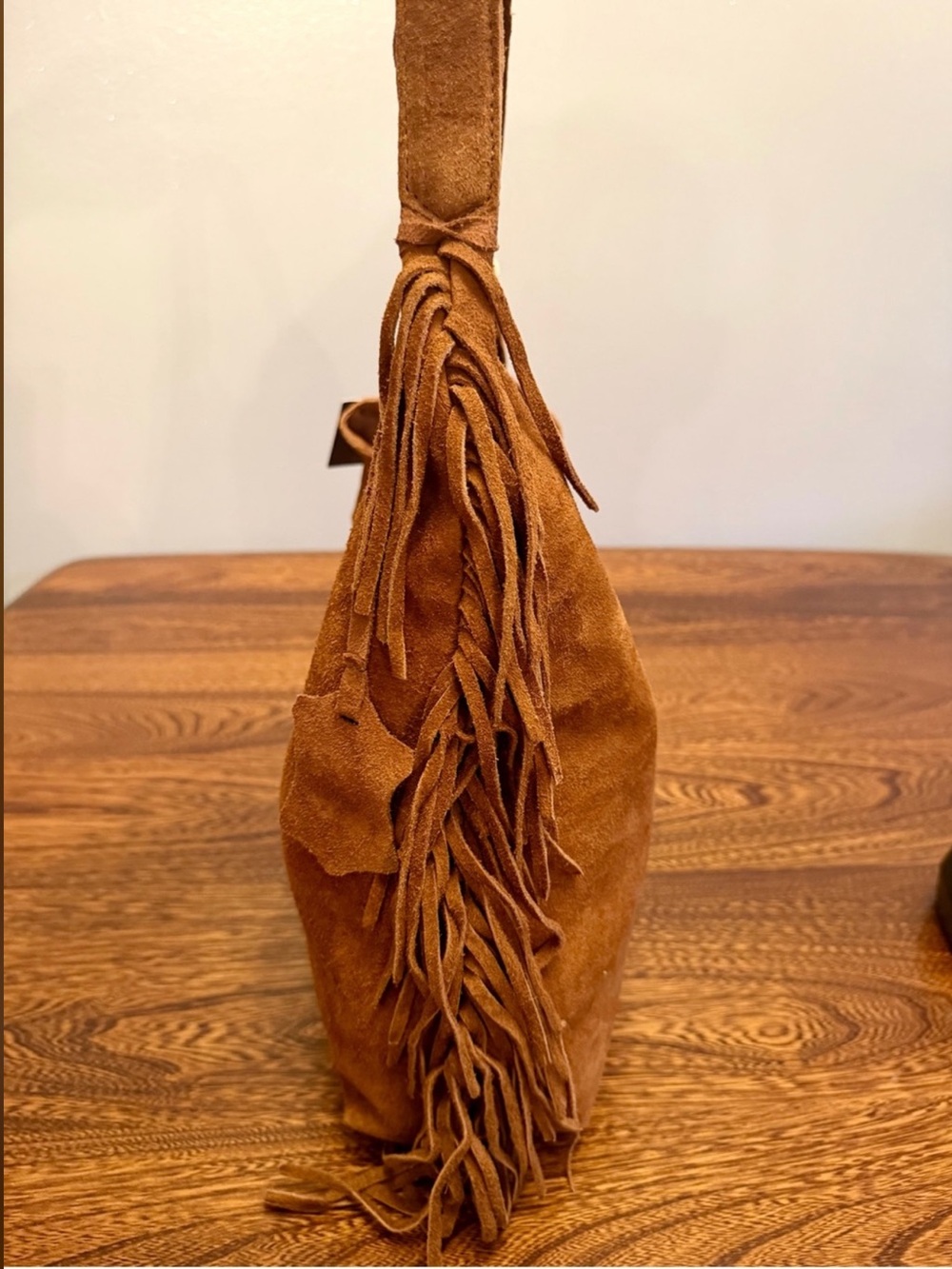 Haute Hippie Suede Fringe Hobo in Cognac Brown - Picture 3 of 12